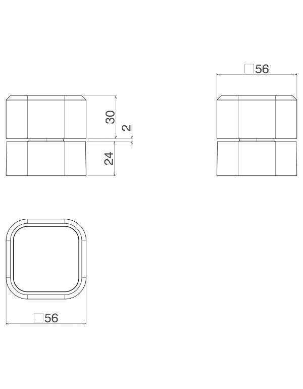 Acabamento Registro Gaveta Ate 1 Quadrada Deca You Dynamic White 4900.BR105.PQ.MT