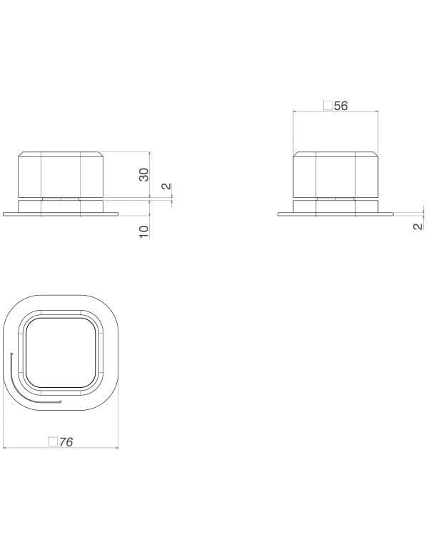 Acionamento Monocomando Mesa Quadrada Deca You Inox 4990.INX105