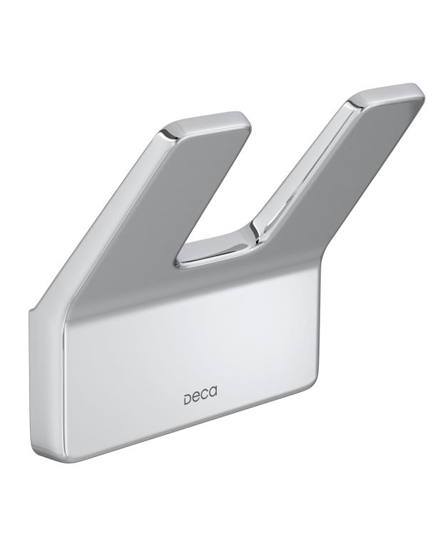 Cabide Duplo Gancho de Duas Pontas Porta Toalhas Acessórios Modulares Linha Nomos Acabamento Cromado Prata Brilhante Deca 1000.C.CBD
