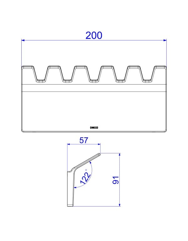 Cabide de Parede para Banheiro com Multiplos Pontos de Apoio e Fixacao Oculta Acabamento Cromado Brilhante Linha Nomos Deca 1000.C.CBM20