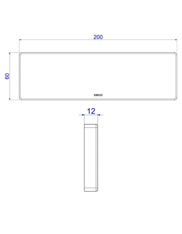 Porta Facas Magnetico de Parede Estilo Barra com Circuito Magnetico Interno Medida 20cm Acabamento Cromado Brilhante Linha Nomos Deca 1000.C.PFM20
