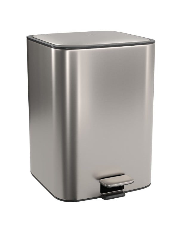 Lixeira Quadrada com Pedal 18L Deca Suprema Inox 1...