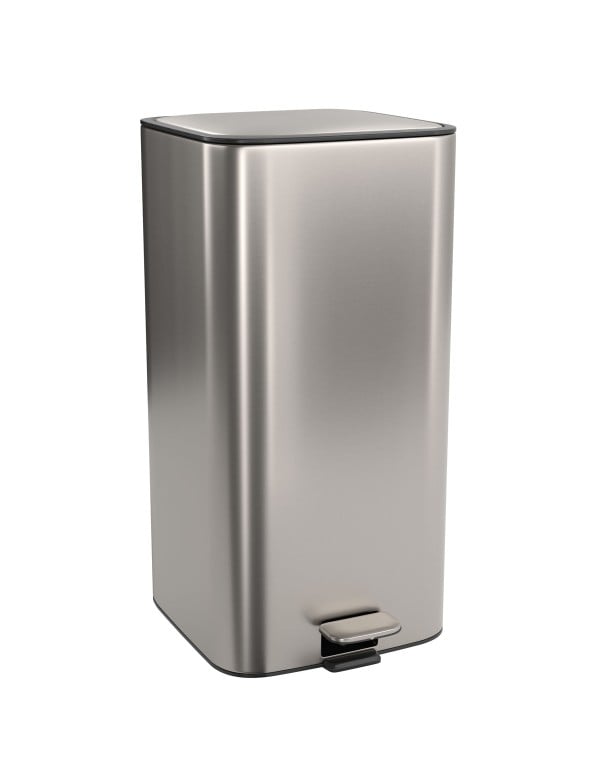 Lixeira Quadrada com Pedal 28L Deca Suprema Inox 1...