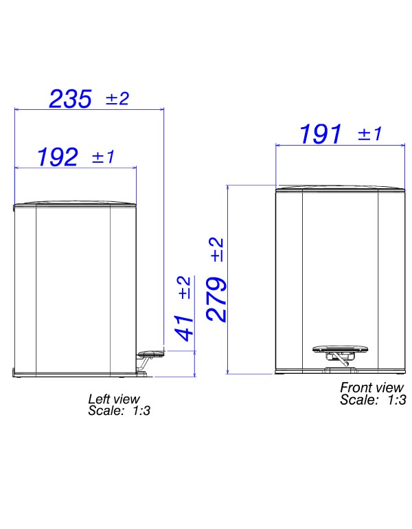 Lixeira de Banheiro Quadrada com Pedal Capacidade 5 Litros Linha Suprema Acabamento Aço Inox Deca 1005.QUA.5.INX