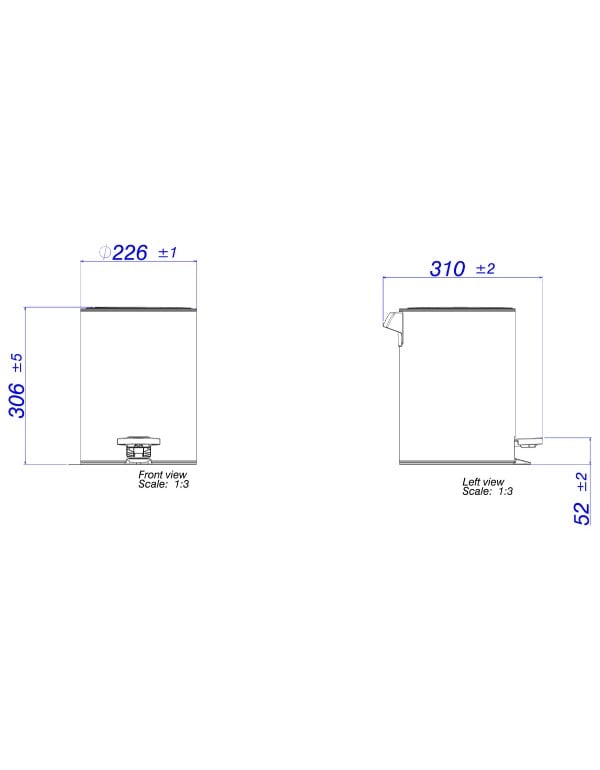 Lixeira Redonda de Banheiro com Pedal em Aço Inox 5 Litros Linha Suprema Deca 1005.RED.5.INX