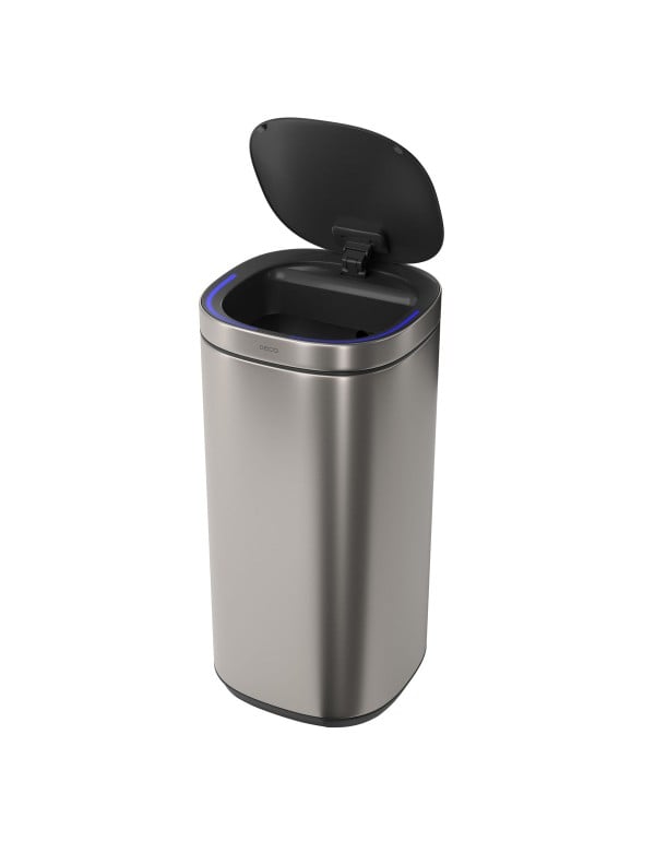 Lixeira Quadrada de 30 Litros em Aço Inox com Sensor de Abertura Automática Tecnologia de Ozônio e Balde Removível Linha Suprema Deca 1007.QUA.30.INX