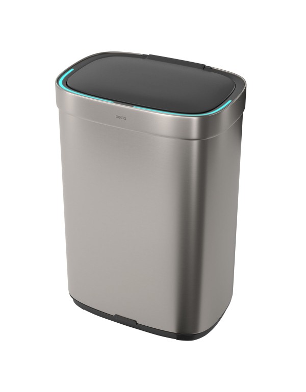 Lixeira Grande Automática Inteligente com Sensor de Aproximação Touchless em Aço Inox 50 Litros Linha Suprema Deca 1007.QUA.50.INX