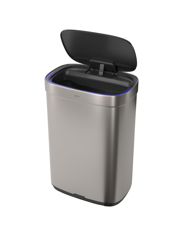 Lixeira Grande Automática Inteligente com Sensor de Aproximação Touchless em Aço Inox 50 Litros Linha Suprema Deca 1007.QUA.50.INX
