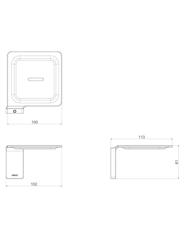 Saboneteira Porta Sabonete Acessórios Modulares Linha Nomos Acabamento Cromado Prata Brilhante Deca 1000.C.SAB
