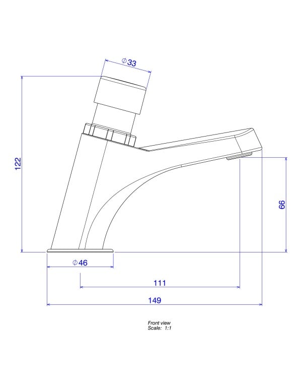 Torneira de Mesa para Lavatorio com Fechamento Automatico Temporizado Linha Decamatic Eco Acabamento Cromado Brilhante Deca 1173.C.N
