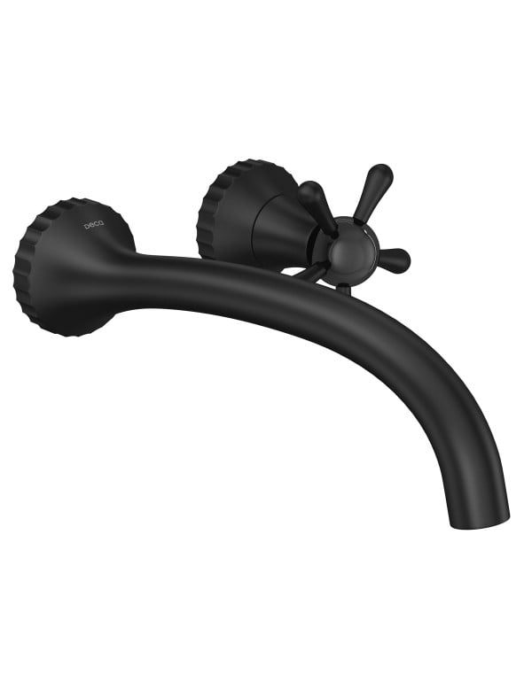 Torneira Lavatório Parede Deca Perola Black Matte...