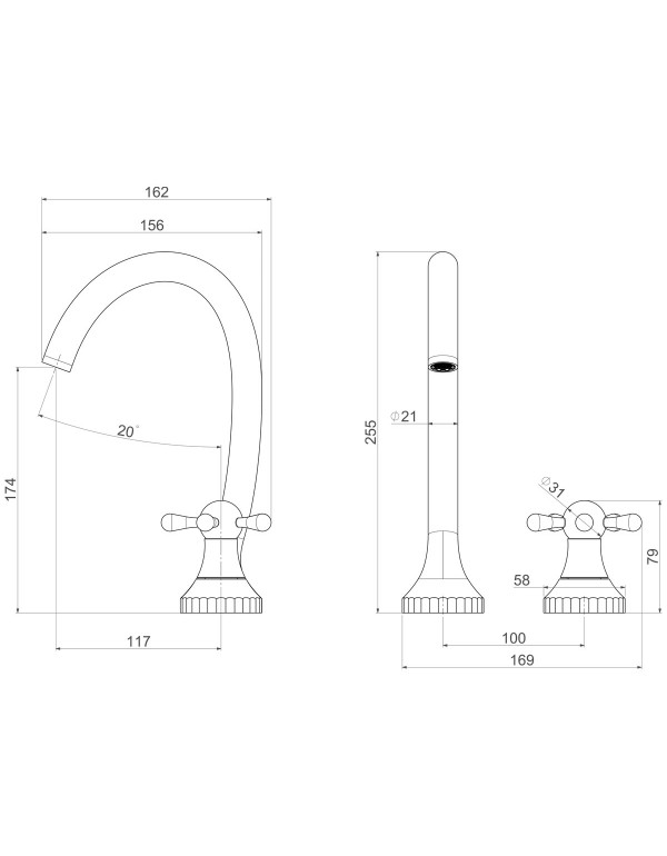 Torneira para Lavatório de Mesa Bica Alta Deca Pérola Black Matte