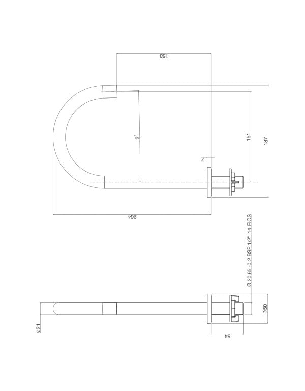 Bica de Mesa Tamanho P para Cuba e Lavatório Redonda Linha Deca You Acabamento Corten Matte Marrom Ferrugem 1790.CT104.MT