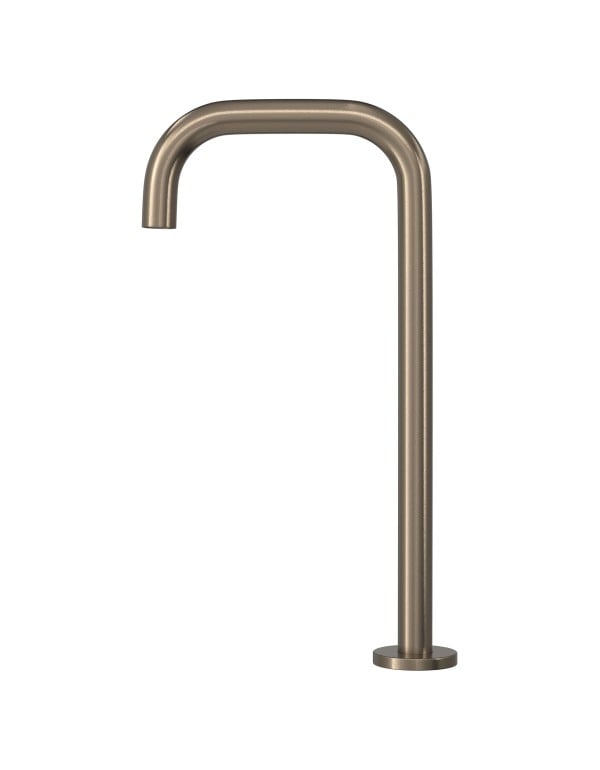 Bica de Mesa para Cuba e Lavatório Formato Quadrado Geométrico Tamanho Médio Acabamento Corten Matte Fosco Linha Deca You 1791.CT105.MT