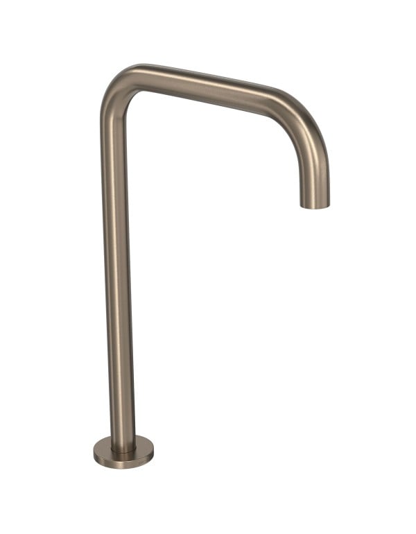 Bica de Mesa Alta Tamanho G para Cuba de Apoio Quadrada Linhas Retas Linha Deca You Acabamento Corten Matte 1792.CT105.MT