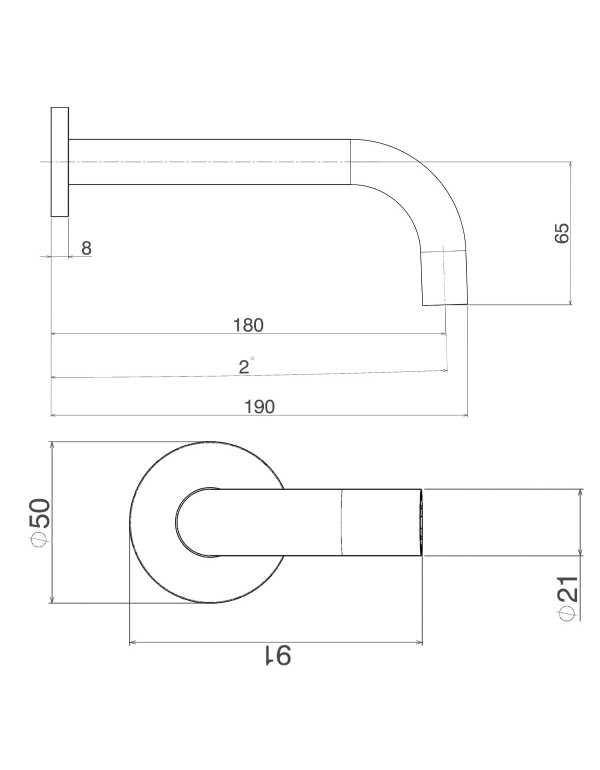 Bica Lavatório Parede Curta Deca You Dynamic White 1796.BR104.MT