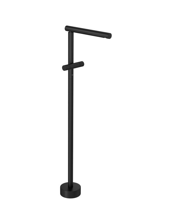 Misturador de Instalação no Piso para Banheira Freestanding Design Assinado por Arthur Casas Acabamento Black Matte Preto Fosco com Ducha Manual Deca 1871.BL101.MT