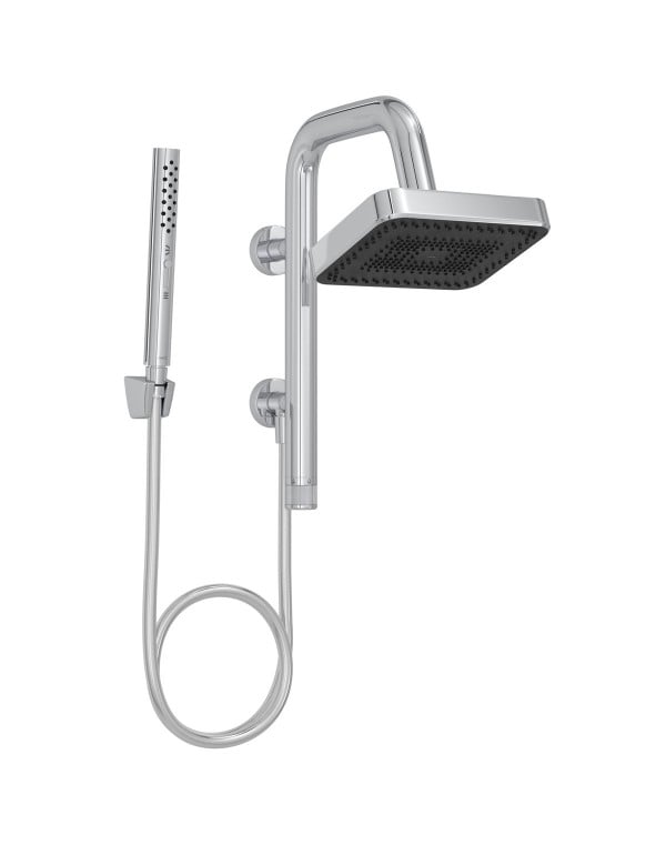 Chuveiro Deca Select Eco 20x16cm Retangular Parede com Desviador Cromado 1933.C.DES