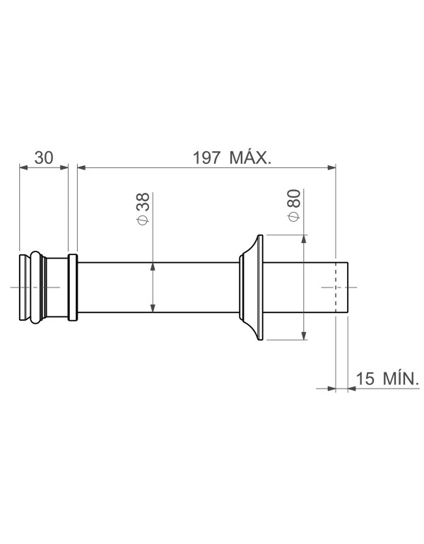 Tubo de Ligação para Bacia Convencional Deca Brown Matte 1968.MR.MT
