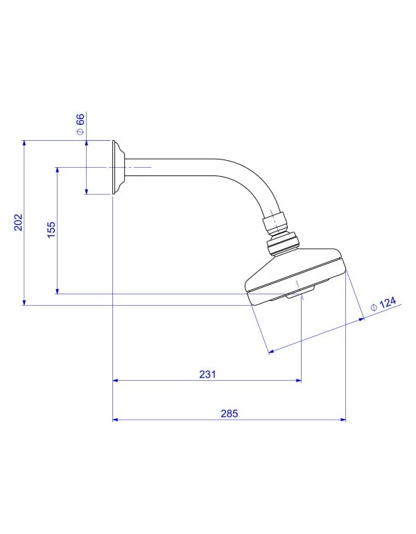 Chuveiro de Parede Redondo com Sistema Autolimpante Inteligente Espalhador de Doze centimetros Acabamento Inox Escovado Deca Acqua Plus 1990.INX.STD