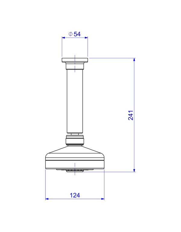 Chuveiro de Instalação no Teto Redondo com Sistema Autolimpante Inteligente Espalhador de Doze centimetros Acabamento Inox Escovado Deca Acqua Plus 1990.INX.TET