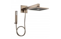Chuveiro com Tubo Parede Deca Quadrado com Desviador e Ducha Manual Corten Matte 1992.CT.DES.MT