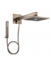Chuveiro com Tubo Parede Deca Quadrado com Desviador e Ducha Manual Corten Matte 1992.CT.DES.MT