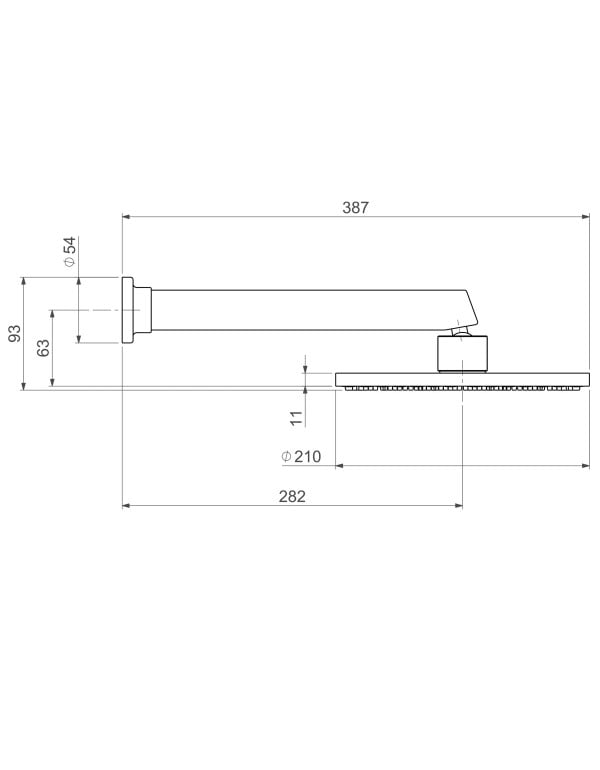 Chuveiro de Parede Grande Redondo com Prato de Vinte e Um Centimetros e Bicos de Silicone Salientes Acabamento Inox Escovado Deca Aquamax 1998.INX.CT