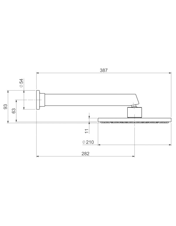 Chuveiro de Parede 21cm Deca Acquamax com Tubo Acabamento Brown Matte Marrom Fosco 1998.MR.CT.MT