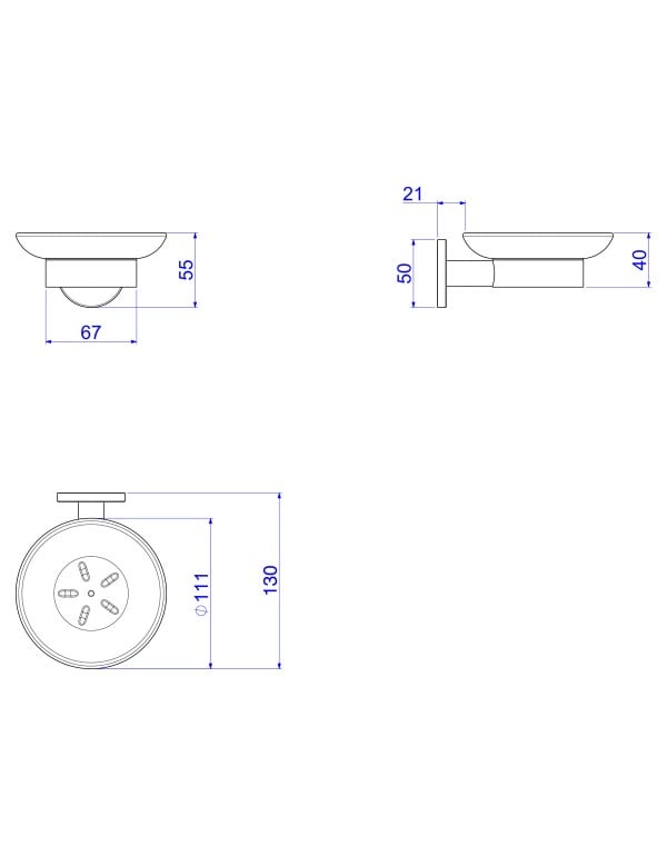 Saboneteira de Parede em Metal Linha Soho Acabamento Cromado Brilhante Deca 2010.C04