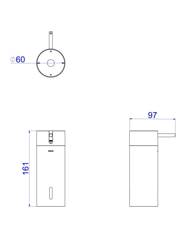 Porta Sabão Líquido de Mesa Dispenser de Sabonete em Metal Linha Soho Acabamento Cromado Brilhante Deca 2017.C04