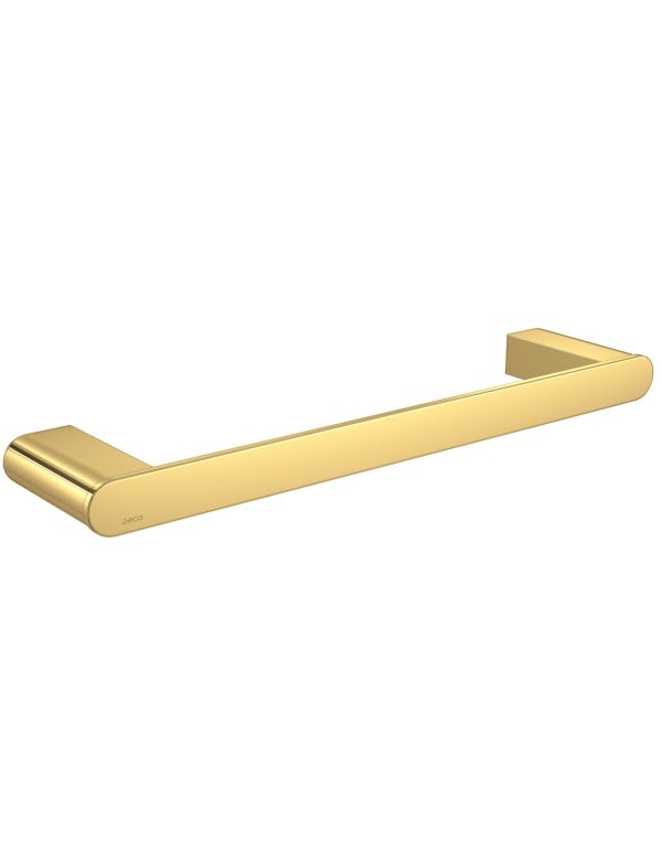 Porta Toalha de Parede em Barra de Trinta Centimetros com Fixacao Oculta Acabamento Gold Dourado Polido de Alto Brilho Linha Versa Deca 2040.GL31.030