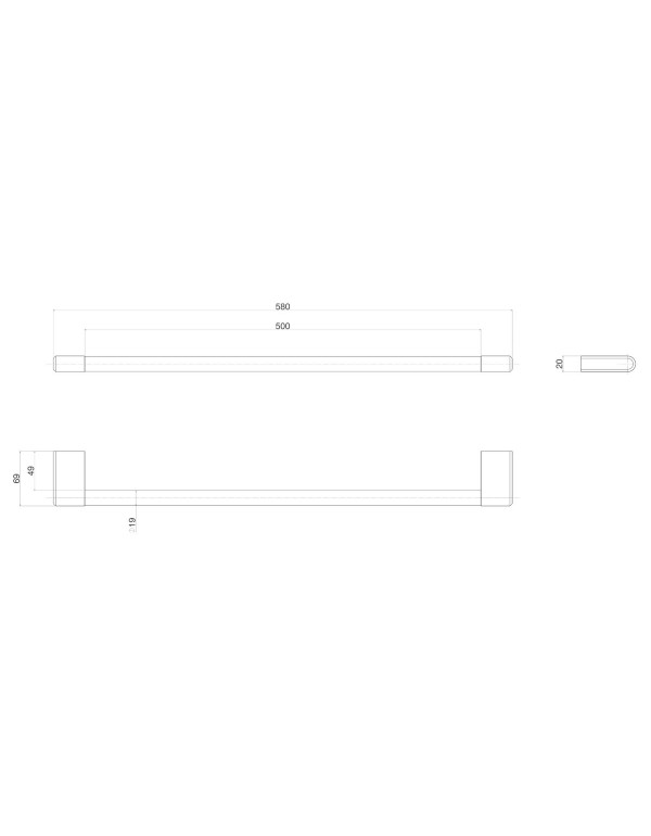 Porta Toalha 500 mm Deca You Brown Matte 2040.MR104.050.MT