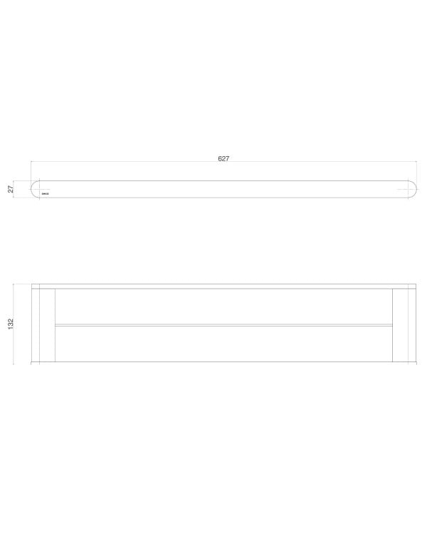 Porta Toalhas Barra Dupla Toalheiro de Banho Duplo 60cm Linha Versa Acabamento Corten Matte Deca 2042.CT31.060.MT
