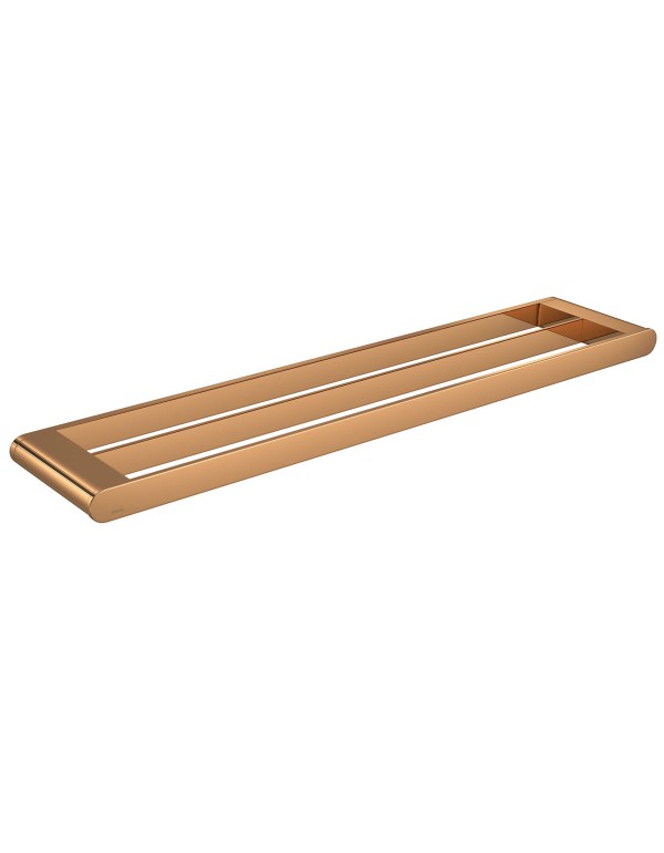 Porta Toalha Barra Dupla Deca Versa Red Gold 60 cm 2042..