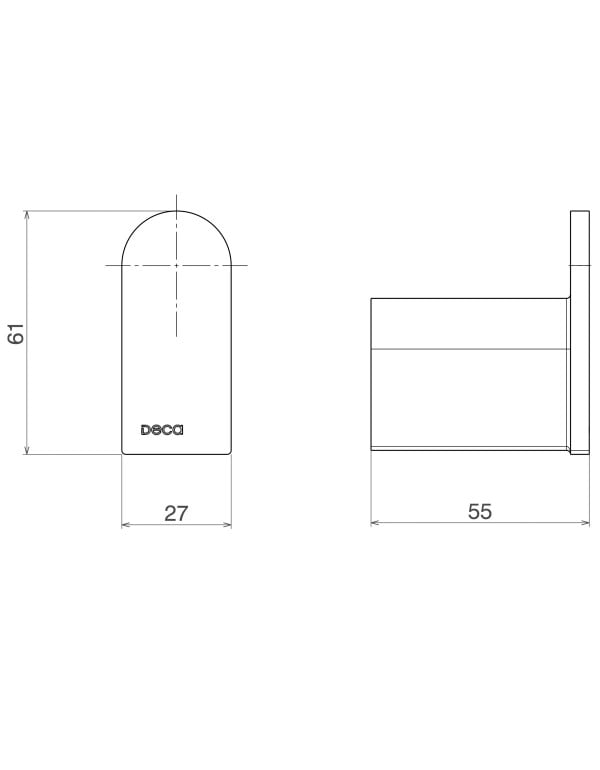 Cabide Gancho Suporte para Roupas e Toalhas Linha Versa Acabamento Summer Gold Dourado Fosco Deca 2060.SM31.MT