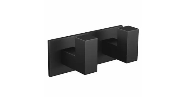 Cabide Duplo Quadratta Black Matte Deca 2062.BL83.MT