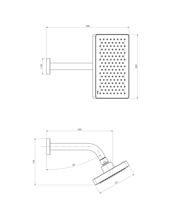 Chuveiro Quadrado Parede Flex Plus Cromado Deca 2084.C.STD