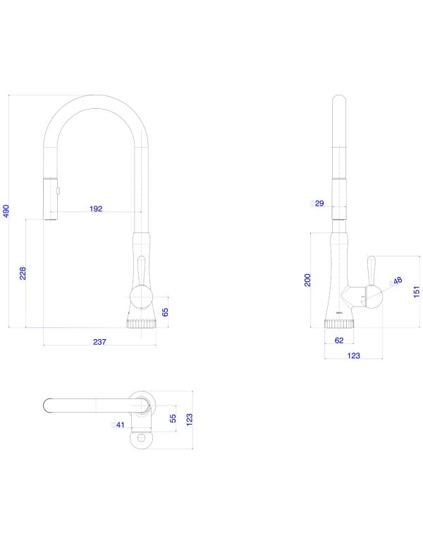 Torneira Misturador Monocomando de Cozinha para Mesa com Bica Móvel Linha Pérola Acabamento Cromado Prata Brilhante Deca 2089.C108.MT