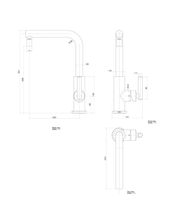 Misturador Monocomando de Mesa para Cozinha Deca Beta Cromado 2256.C109