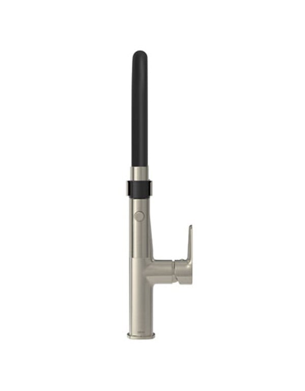 Misturador Monocomando de Cozinha com Bica Móvel Flexível Preta e Acabamento em Aço Inox Linha Level Motion Deca 2274.INX.PT