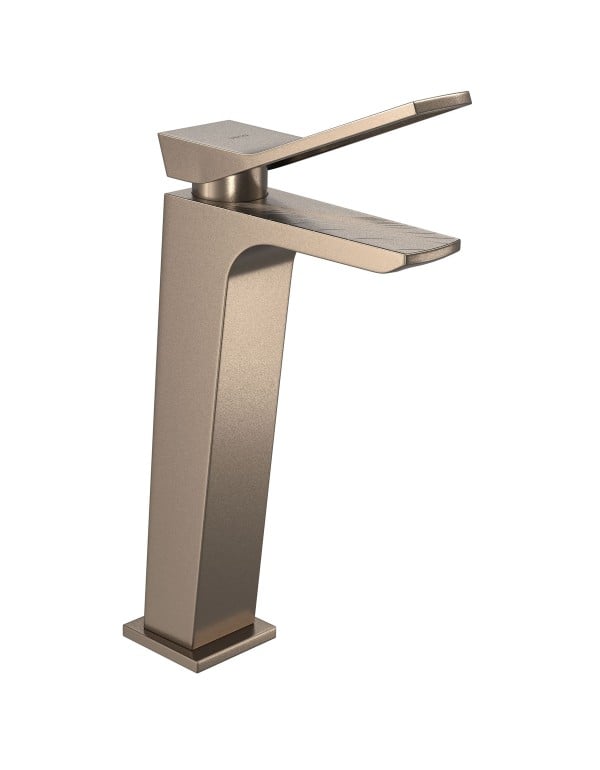 Misturador Monocomando de Mesa Água Quente e Fria com Bica Alta para Cuba de Apoio Linha Deca Nex Float Acabamento Corten Matte 2885.CT116.MT