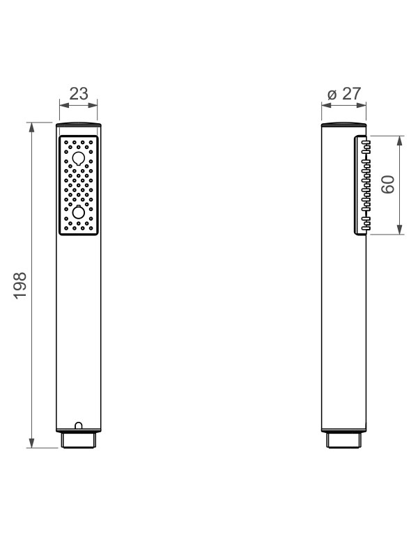 Ducha Manual Cilíndrica Deca Summer Gold 4806.SM.ClL.MT