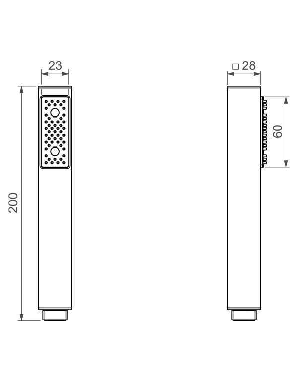 Ducha Manual Quadrada Deca Summer Gold 4806.SM.QUA.MT