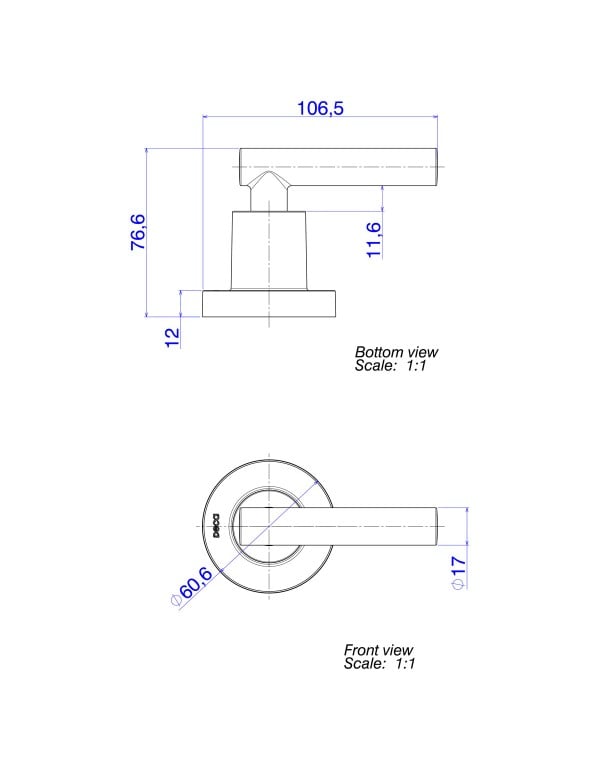 Acabamento para Registro de Gaveta Geral e Manutenção 1/2 3/4 e 1 Polegada Tamanho Pequeno Linha Beta Acabamento Black Matte Preto Fosco Deca 4900.BL109.PQ.MT