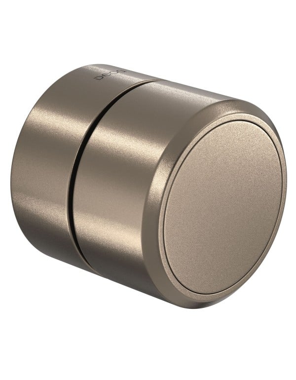 Acabamento para Registro de Gaveta Formato Redondo Cilíndrico de Linhas Suaves Acabamento Corten Matte Terroso Fosco Linha Deca You Pequeno 4900.CT104.PQ.MT