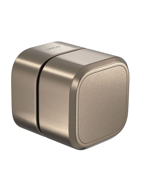Acabamento para Registro de Gaveta Base Deca Medidas de 1/2 ate 1 Polegada Formato Quadrado Geométrico Acabamento Corten Matte Fosco Linha Deca You 4900.CT105.PQ.MT