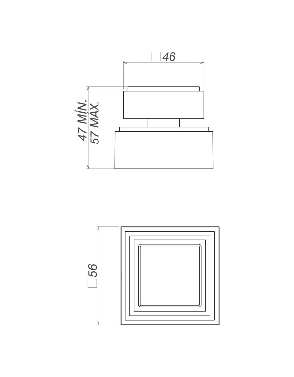 Acabamento para Registro de Gaveta 1/2", 3/4" e 1" Deca Quadra Red Gold Pequeno 4900.GL93.PQ.RD