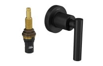 Acabamento para Registro de Pressão 1/2" e 3/4" Deca Beta Black Matte Pequeno Meia Volta 4916.BL109.PQ.MT