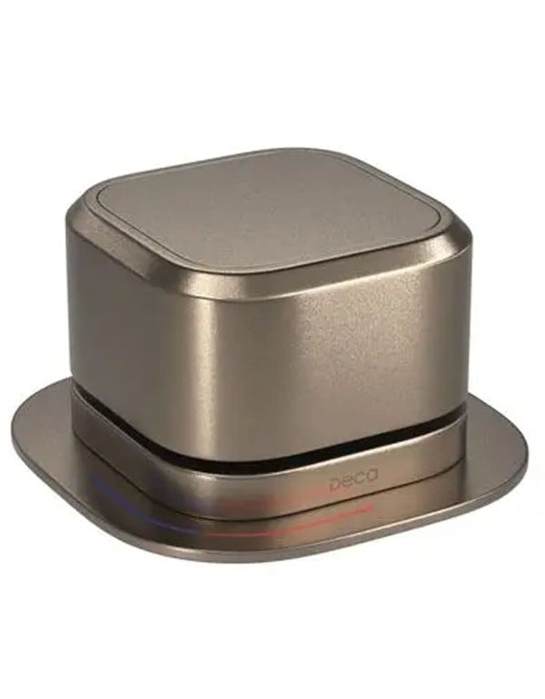 Acionador de Mesa Independente para Misturador Monocomando Formato Quadrado Bloco Maciço Minimalista Acabamento Corten Matte Terroso Fosco Linha Deca You 4990.CT105.MT